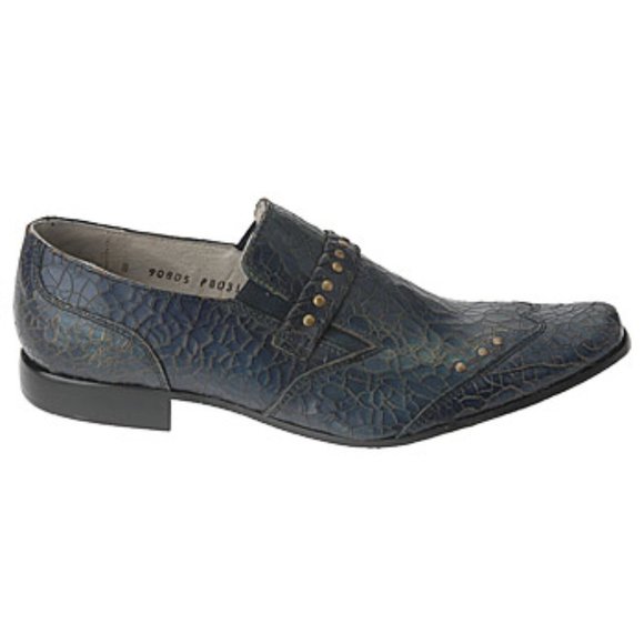 IMPULSE BLUE CRACKED LEATHER SHOES NEW SIZE 12